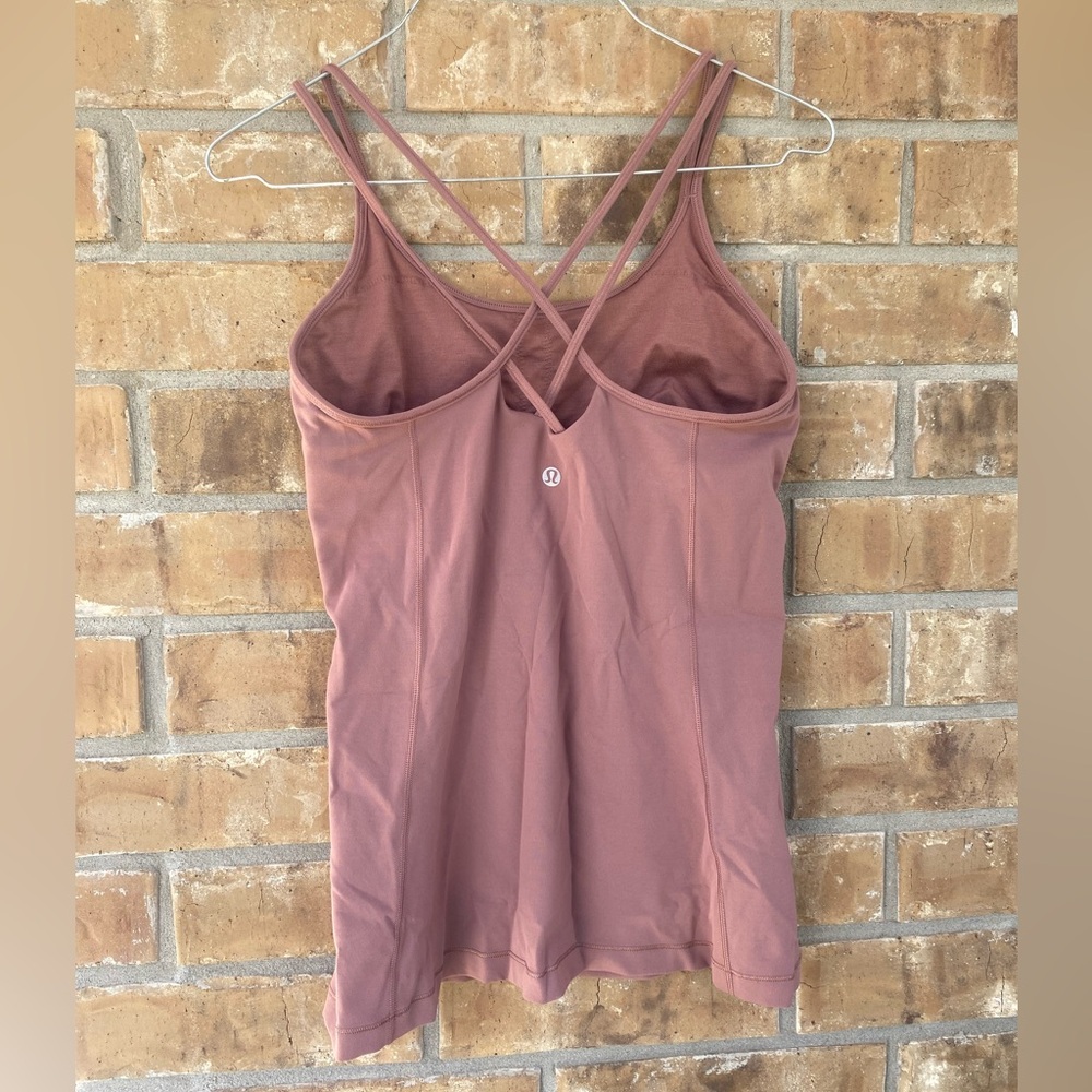 Lululemon Free To Be Tank Everlux Pink Taupe ~ Size 6 - Picture 3 of 9